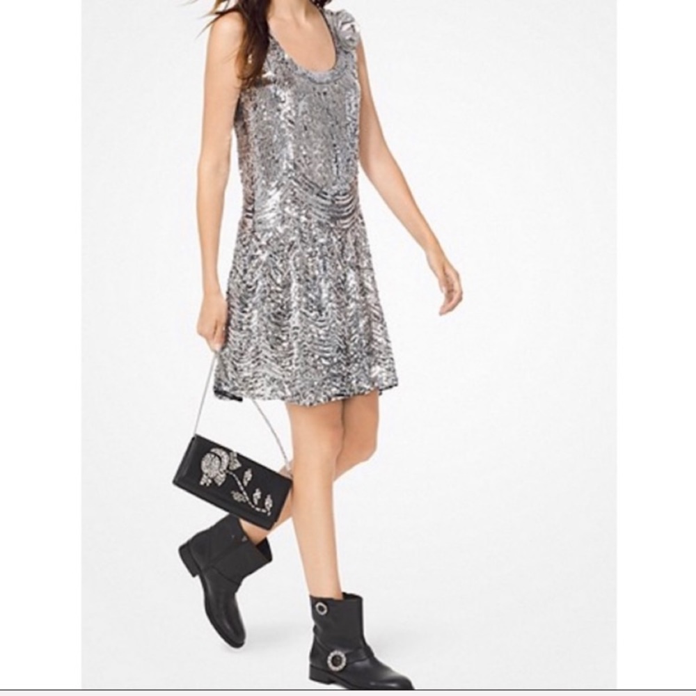NWT Michael Kors Sequined Mini Slip Dress